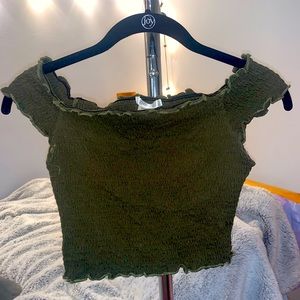 Off the shoulder crop top!